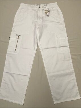 Enyce White Men's Cargo Pants with Zip Pocket size 34 NWT